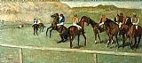 Horse Racing Art for sale - Before the Start I by Edgar Degas